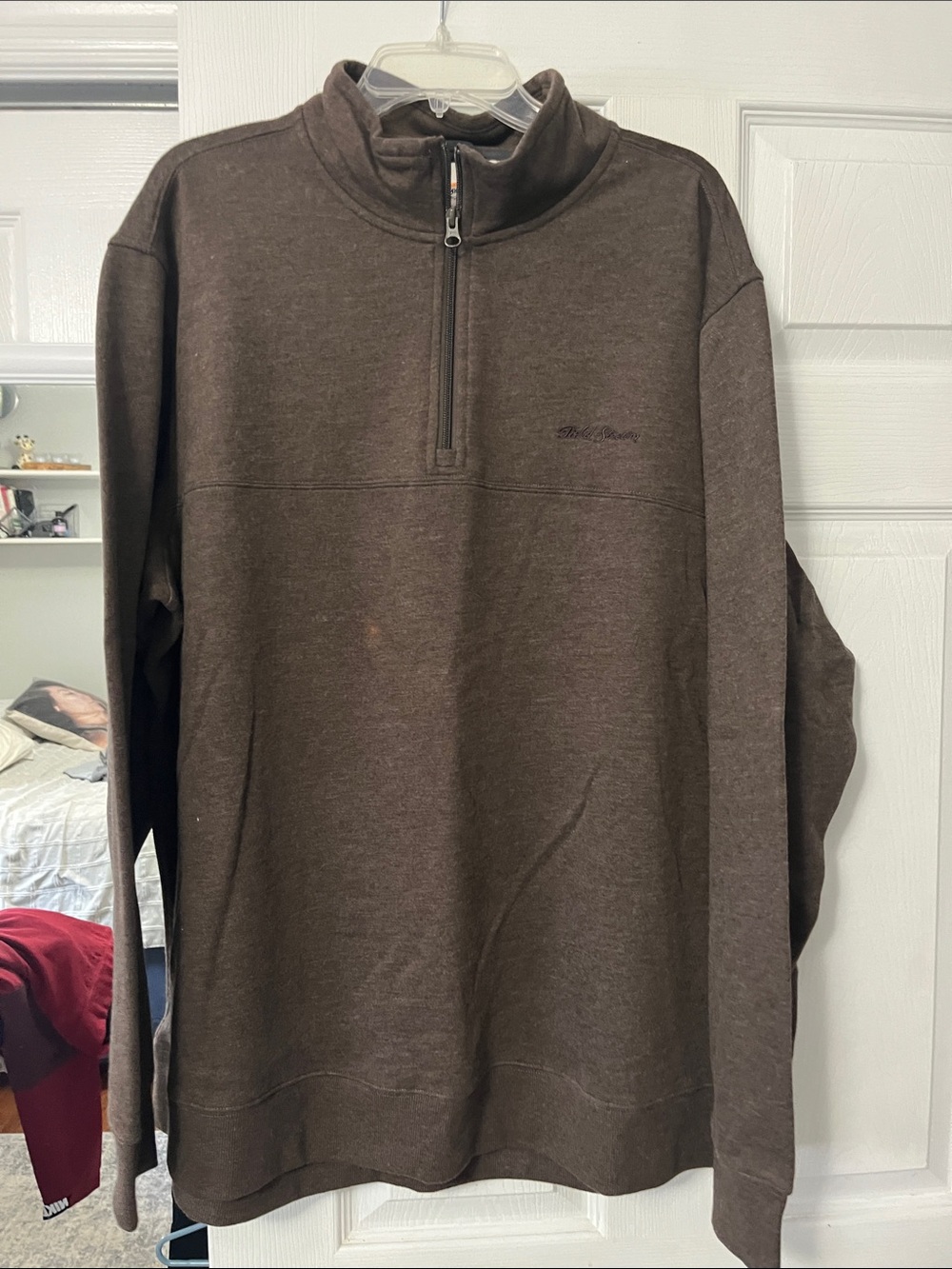 Field & Stream Brown Half-Zip Sweater